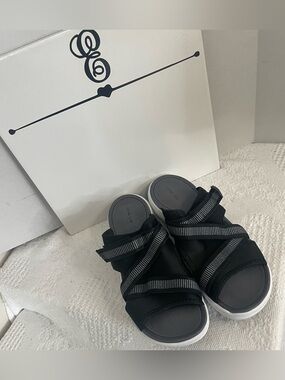 Lands' End Black Strappy Sport Sandals~ Size 7.5B  summertime